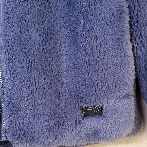 Under Armour Blue /Purple Puffer Jacket with Plush Texture - Picture 3 of 12